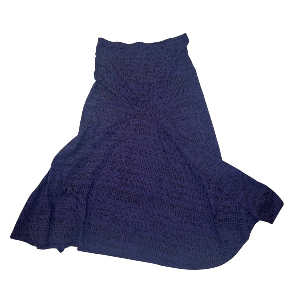 Matthildur $180 Flowy Goth High Low Maxi Skirt Cotton Lycra Purple Large NEW - Picture 3 of 10